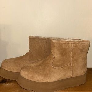 Time and Tru Brown Ankle Booties